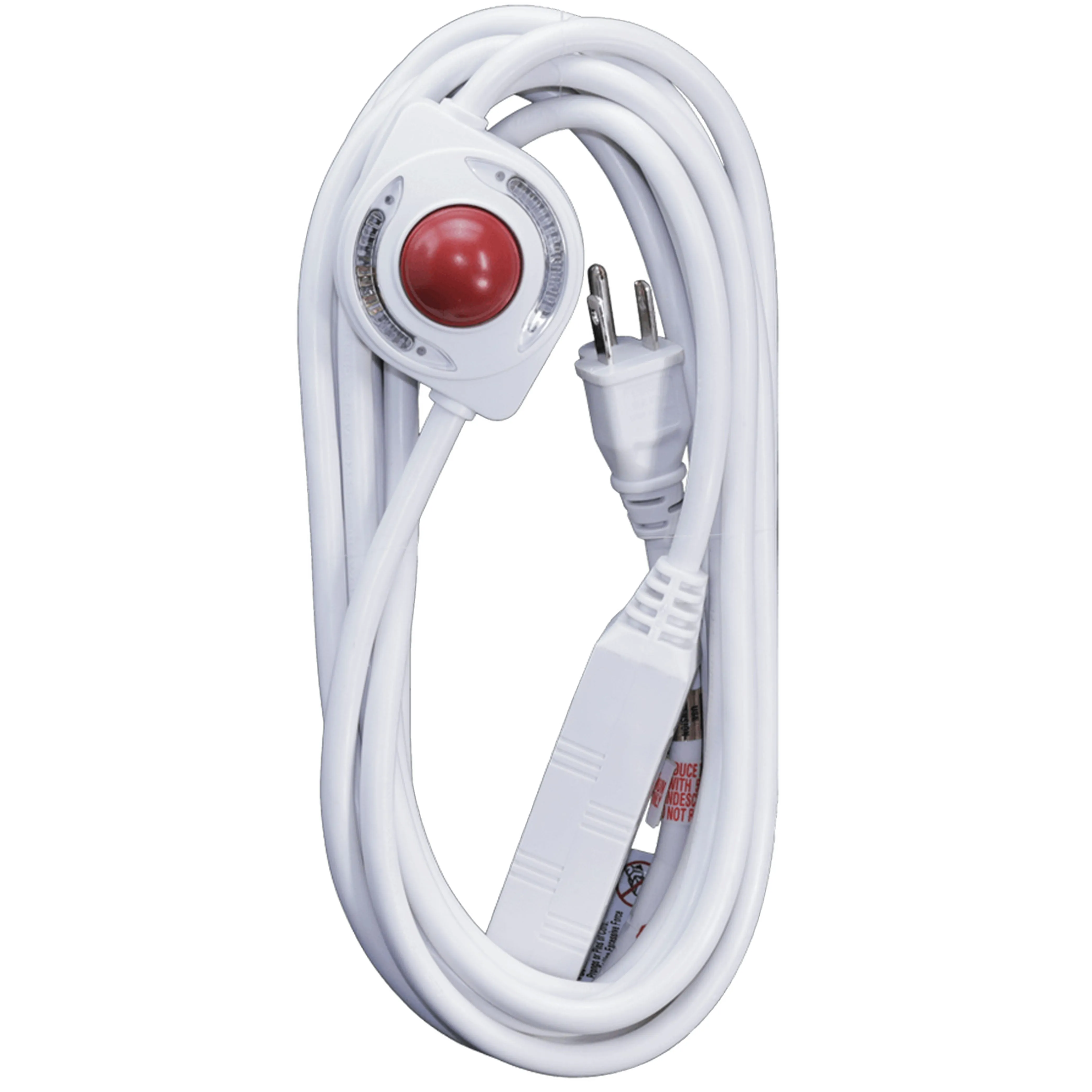 1 Pc Lighted Foot Switch 15Ft Extension Cord 3 Outlet 2 Prong Indoor Pedal Lamp