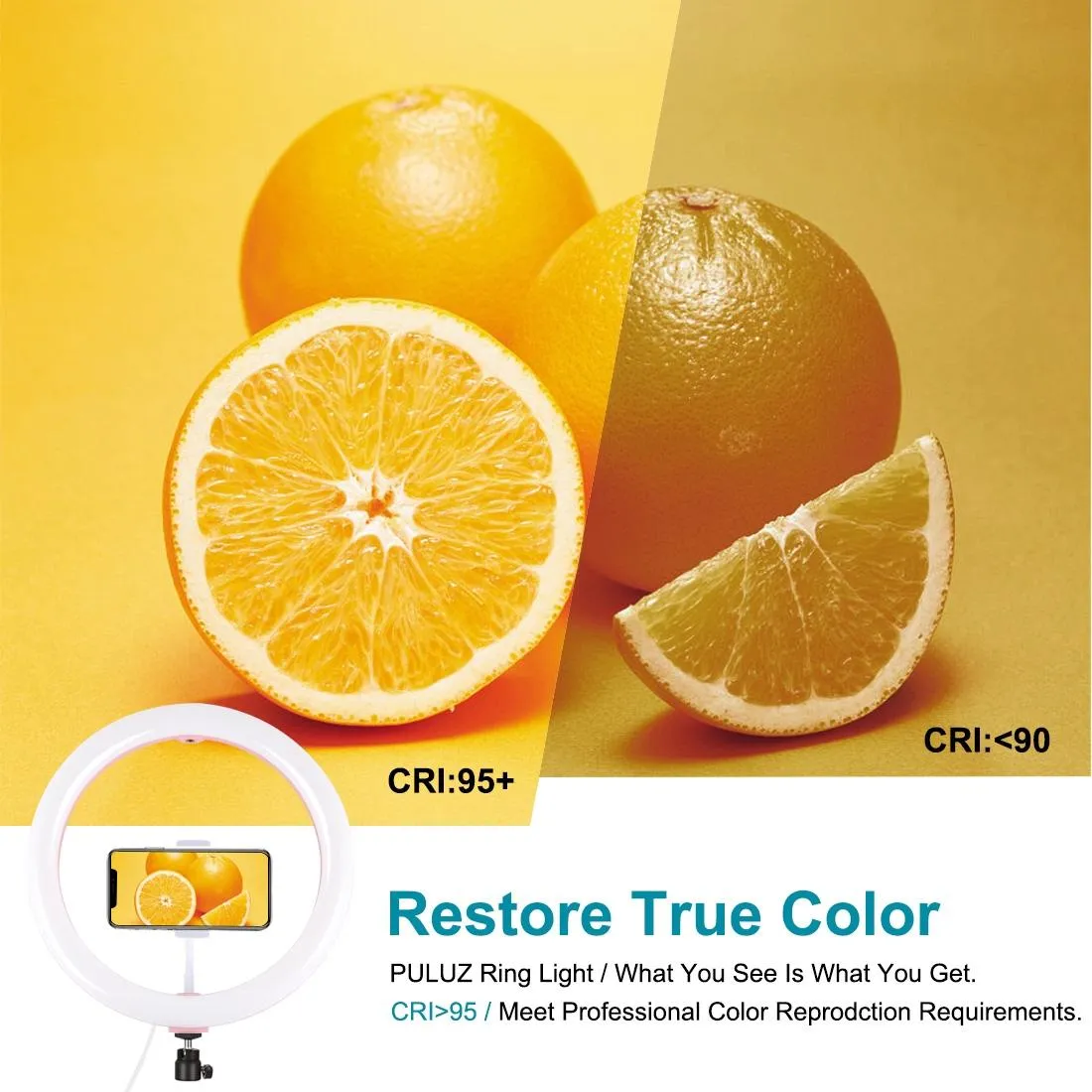 30cm Usb Dual Colour Led Ring Light with Phone Clamp