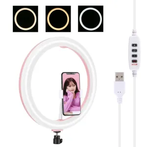 30cm Usb Dual Colour Led Ring Light with Phone Clamp