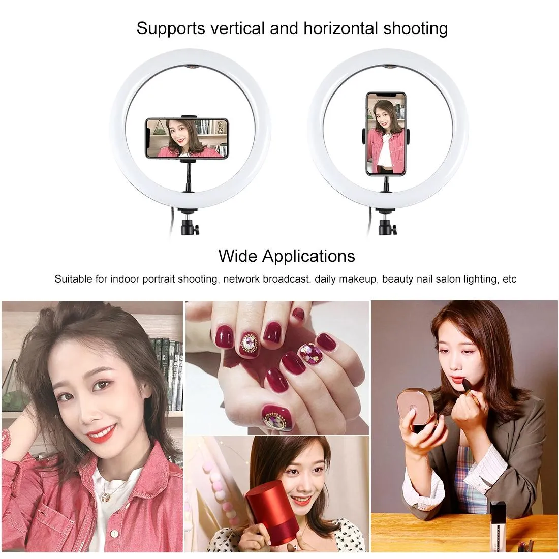 30cm Usb Dual Colour Led Ring Light with Phone Clamp