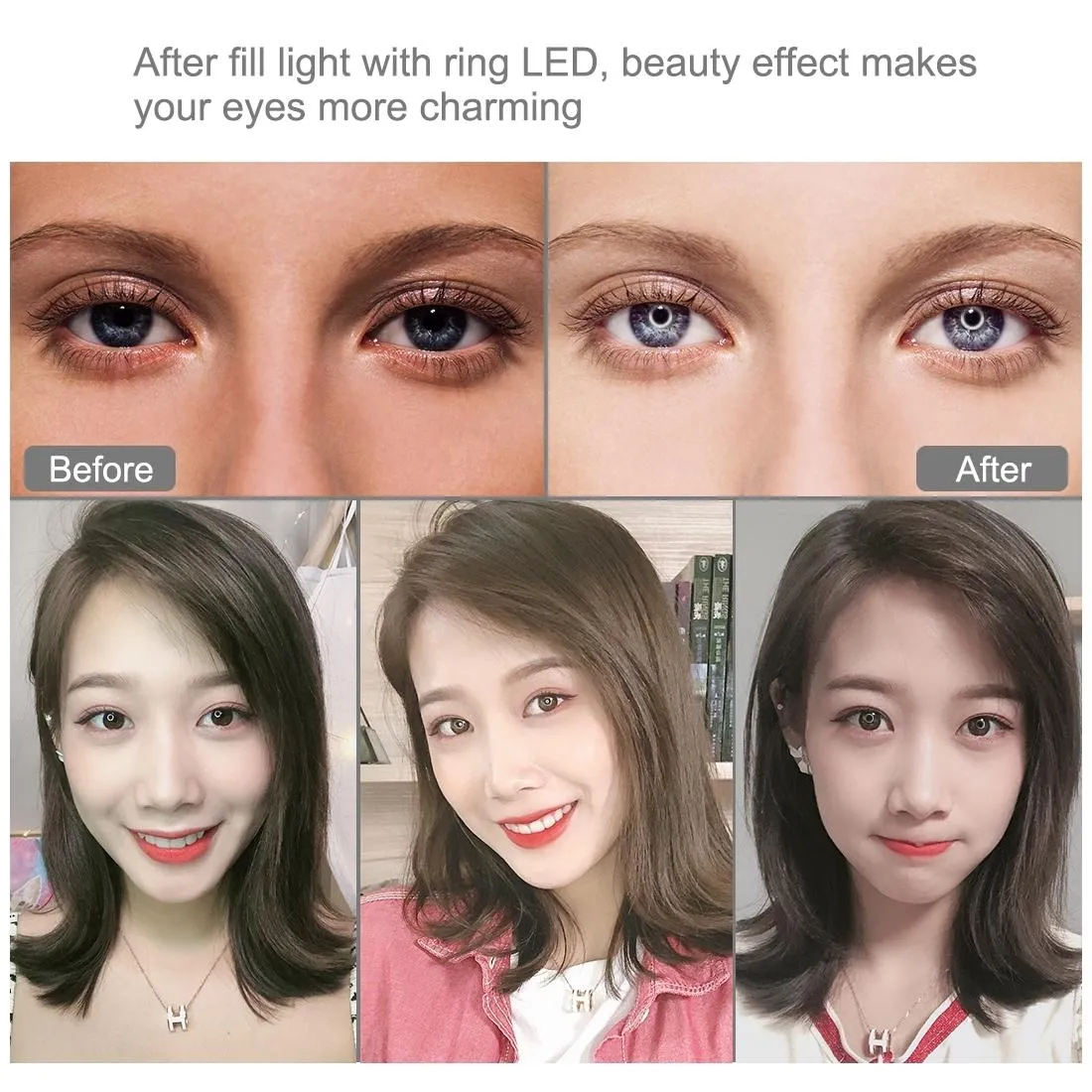30cm Usb Dual Colour Led Ring Light with Phone Clamp