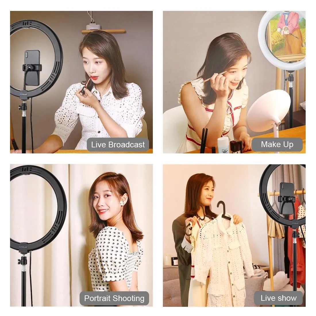 30cm Usb Dual Colour Led Ring Light with Phone Clamp