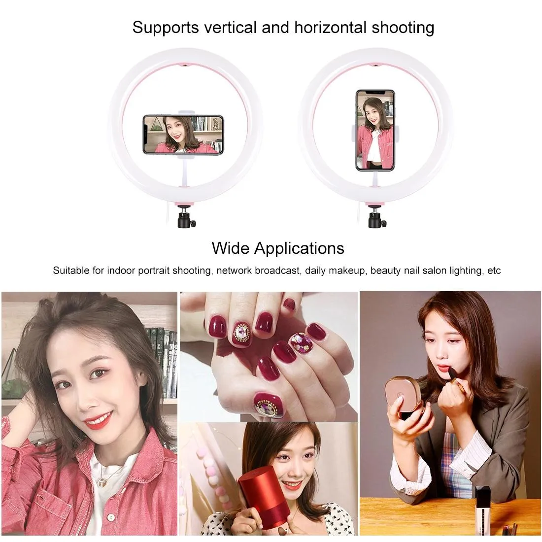 30cm Usb Dual Colour Led Ring Light with Phone Clamp