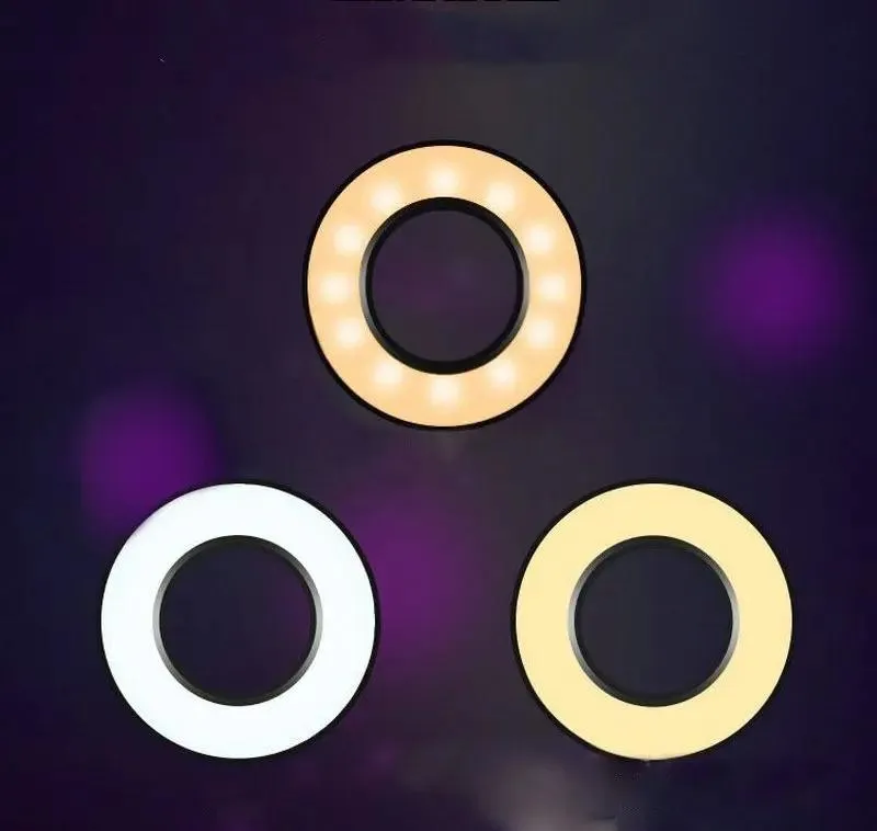 360 Degree Flexible Selfie Ring Light with Phone Holder for Live Streaming