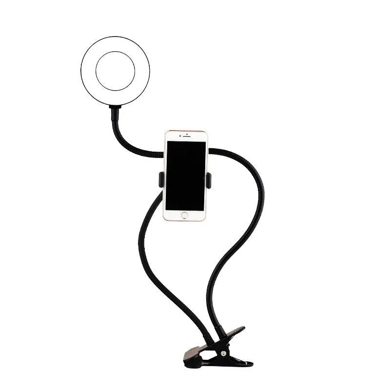 360 Degree Flexible Selfie Ring Light with Phone Holder for Live Streaming