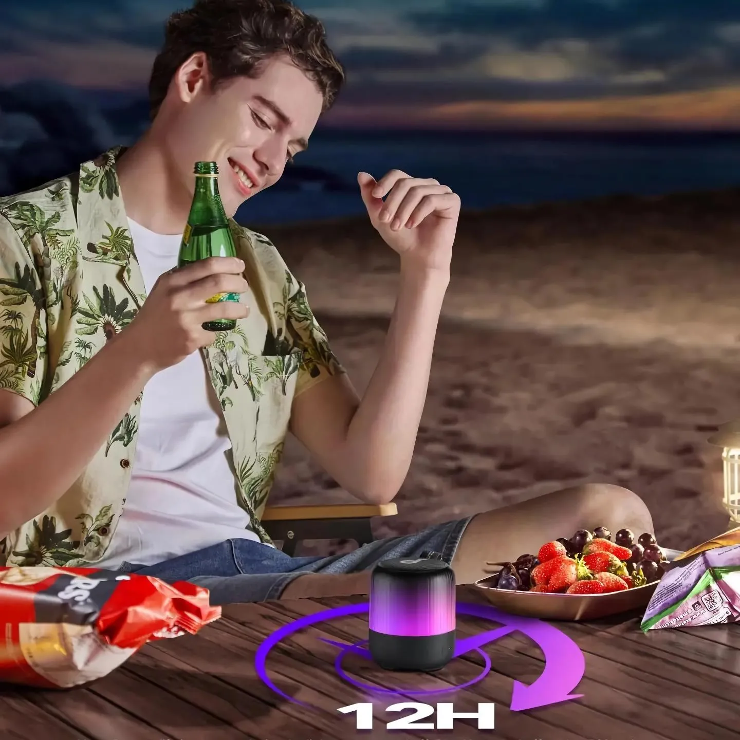 360° Sound Portable Speaker with Light Show