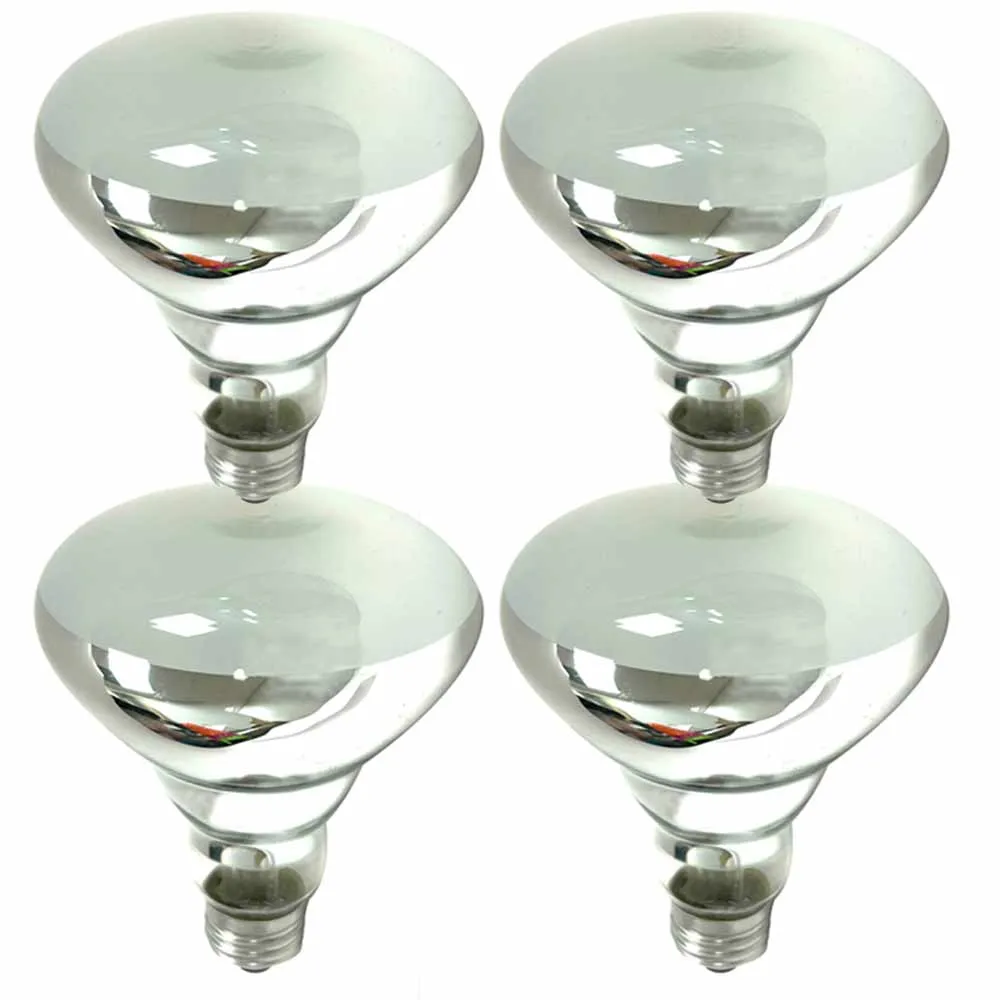 4pack 100W 100 Watt R30 R 30 120V Medium Base Flood Light Bulb Frosted Reflector