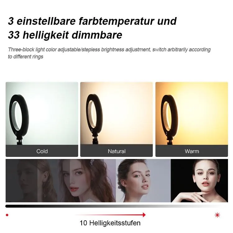6 Inch Rgb Ring Light for Desktop Video Conferencing and Beauty