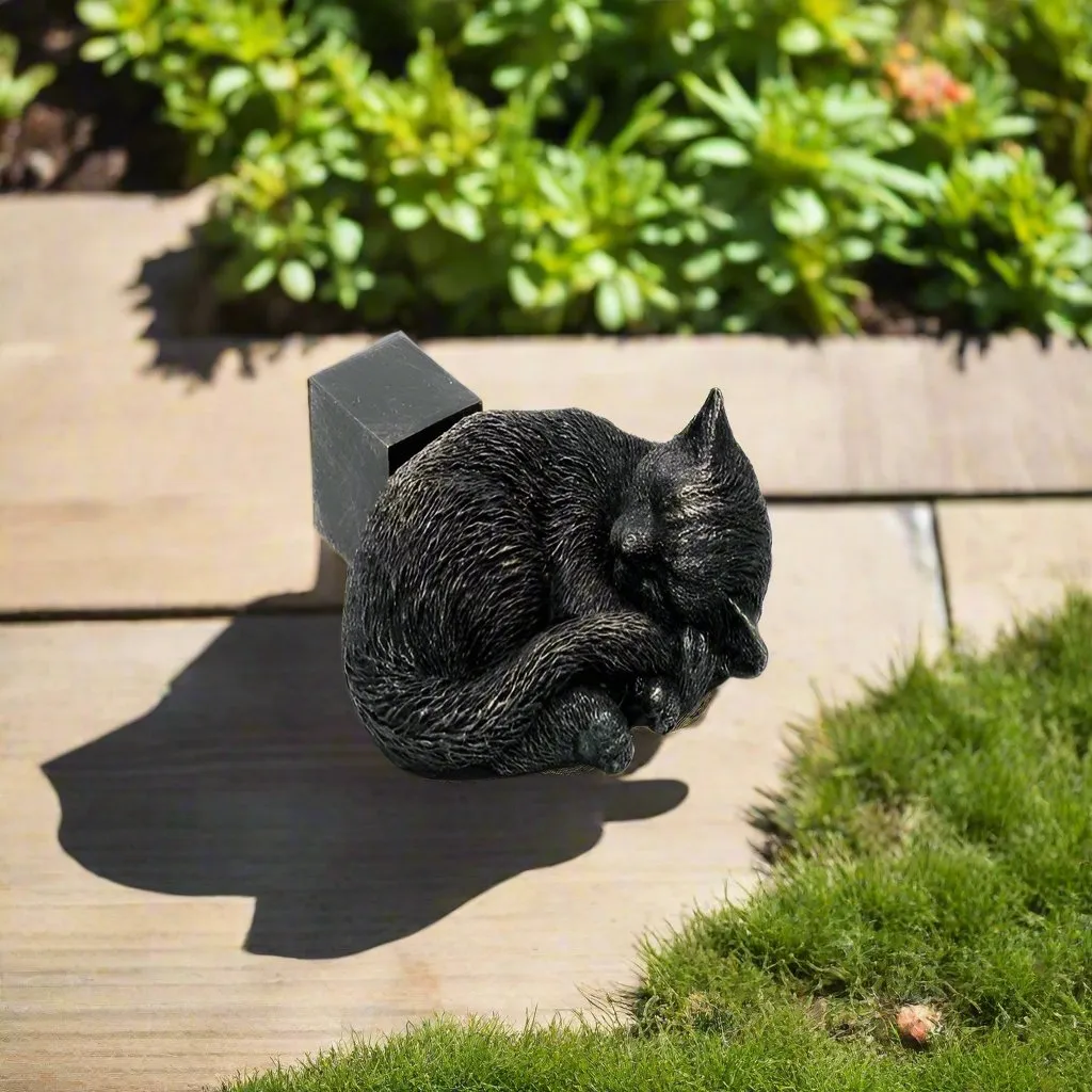 Bronze Colour Sleeping Cat Design Potty Feet