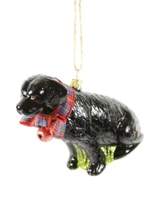 Festive Black Lab Ornament