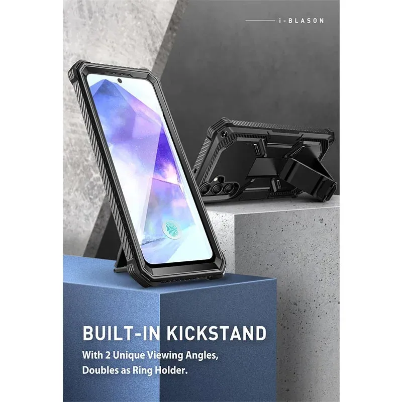 For Samsung Galaxy A55 5g Armorbox Full-body Rugged Bumper Case with Built-in Screen Protector & Kickstand