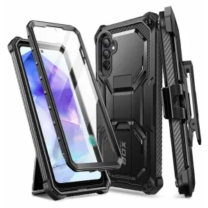 For Samsung Galaxy A55 5g Armorbox Full-body Rugged Bumper Case with Built-in Screen Protector & Kickstand