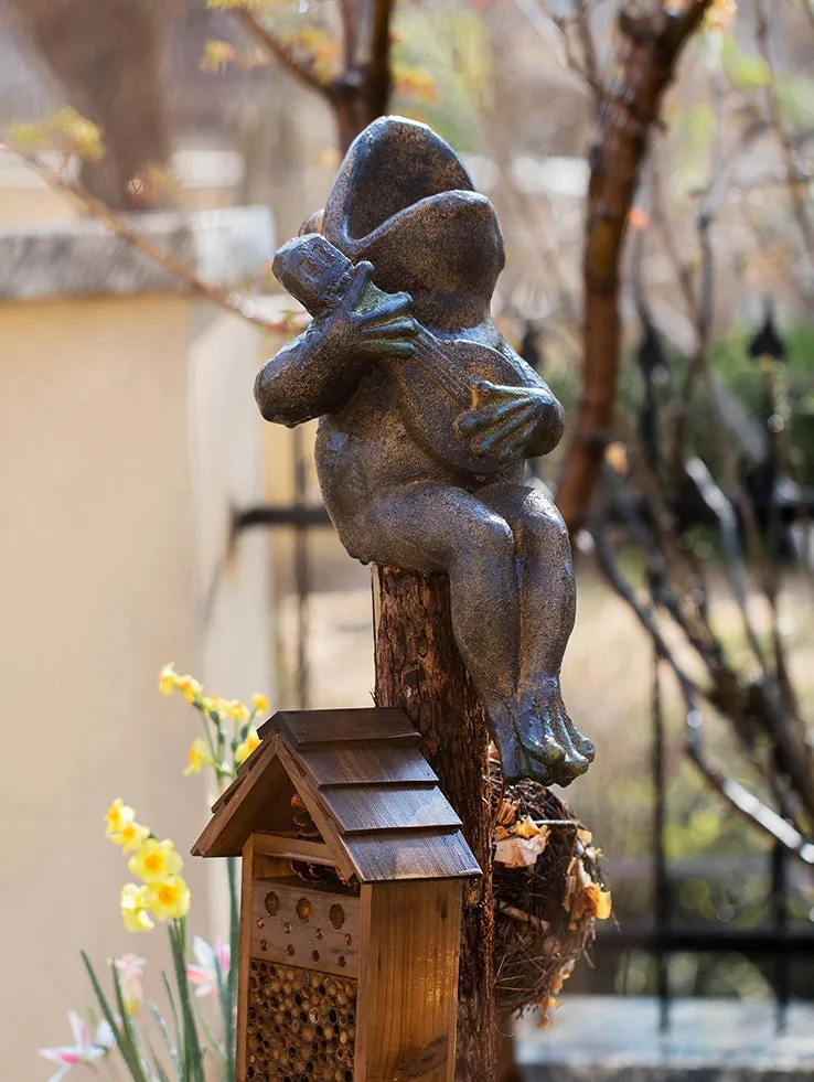 Garden Animal Statues, Unique Modern Garden Sculptures, Frog Flowerpot for Garden Decoration, Beautiful Cute Frog Statues, Creative Villa Outdoor Gardening Ideas