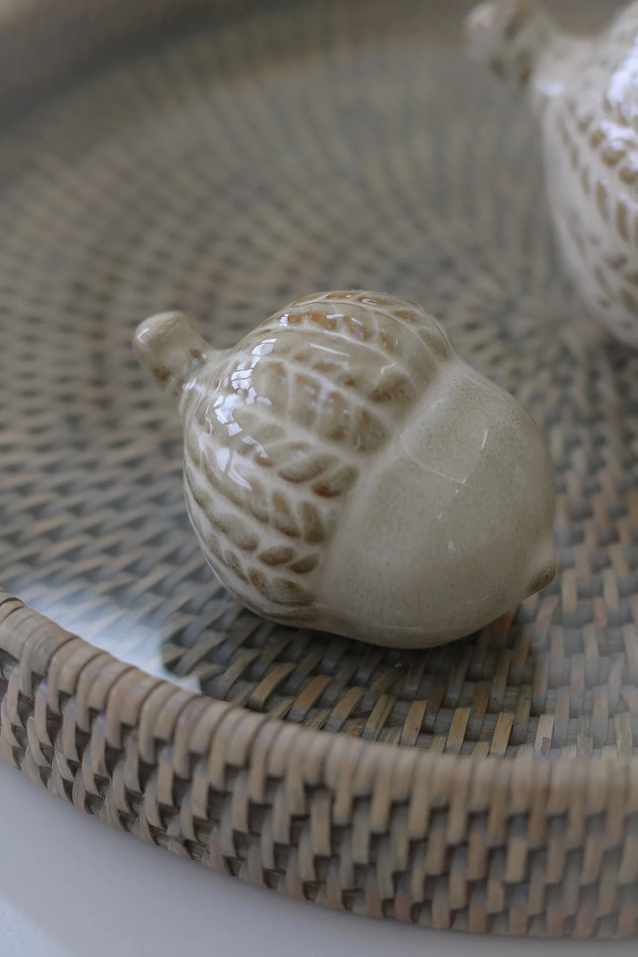 Glazed Ceramic Acorns | Set of 2
