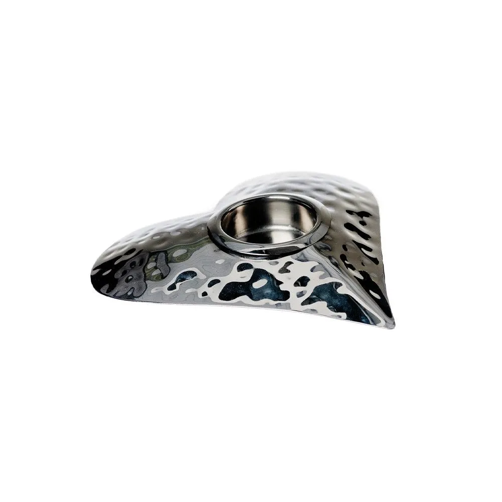 Hammered Heart Tea Light Holder