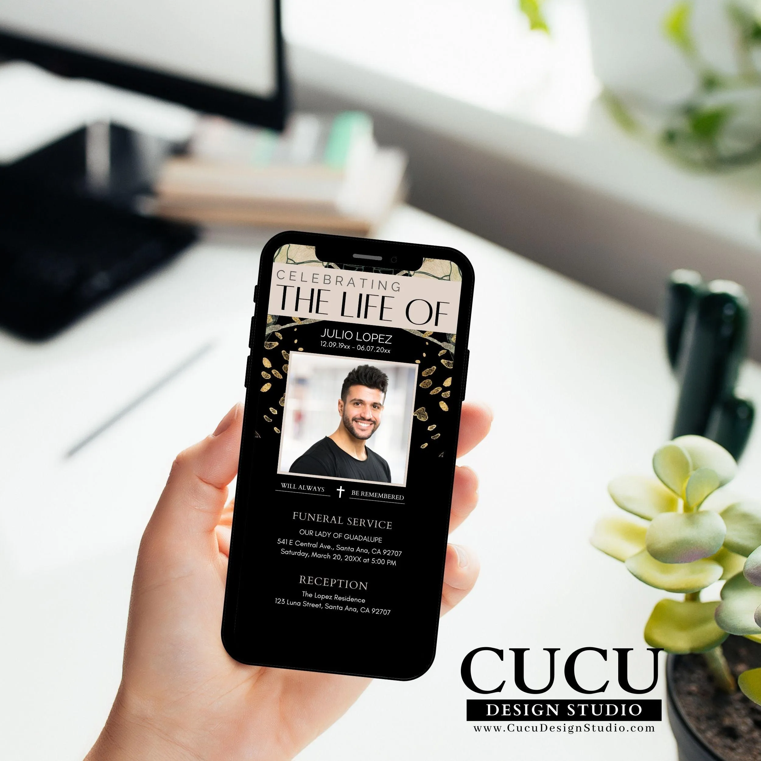 In Loving Memory Electronic Funeral Template