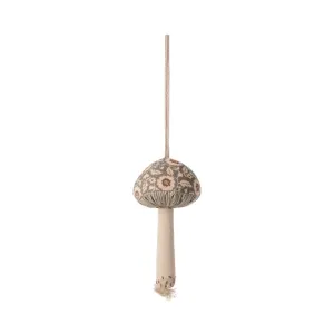 Maileg Mushroom ornament, Winter flower - Green