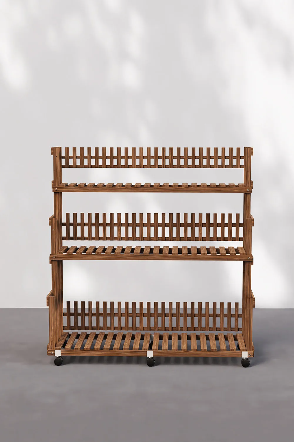 Multi Tier Plant Stand Shelf with Brake Wheels for Garden