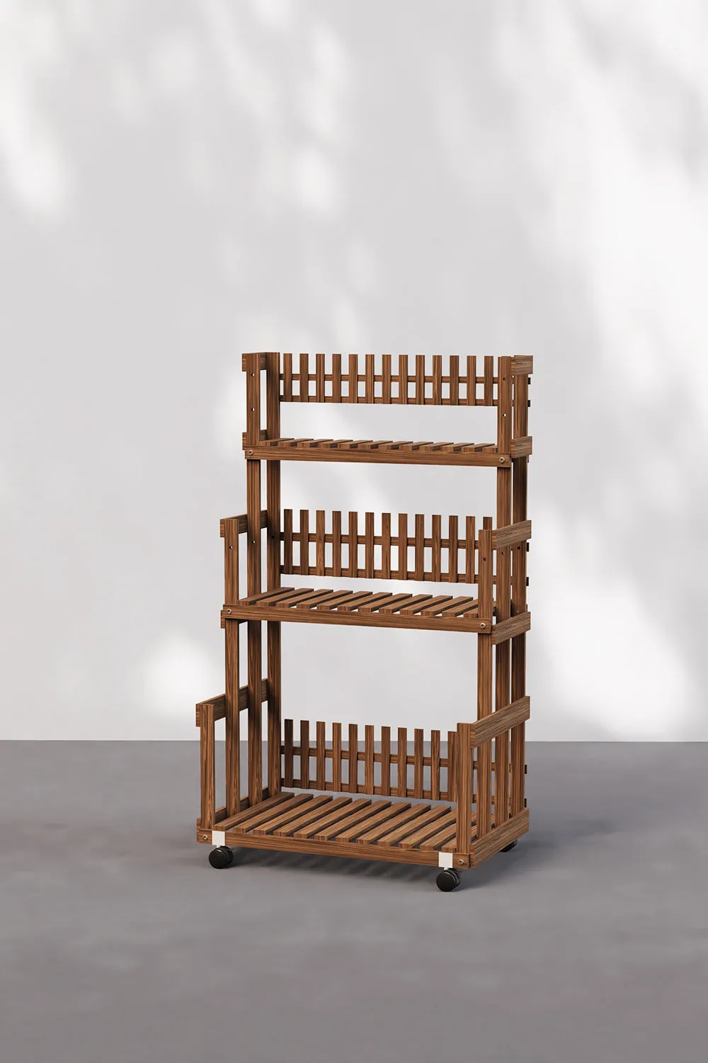 Multi Tier Plant Stand Shelf with Brake Wheels for Garden