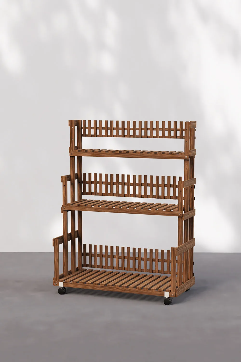 Multi Tier Plant Stand Shelf with Brake Wheels for Garden