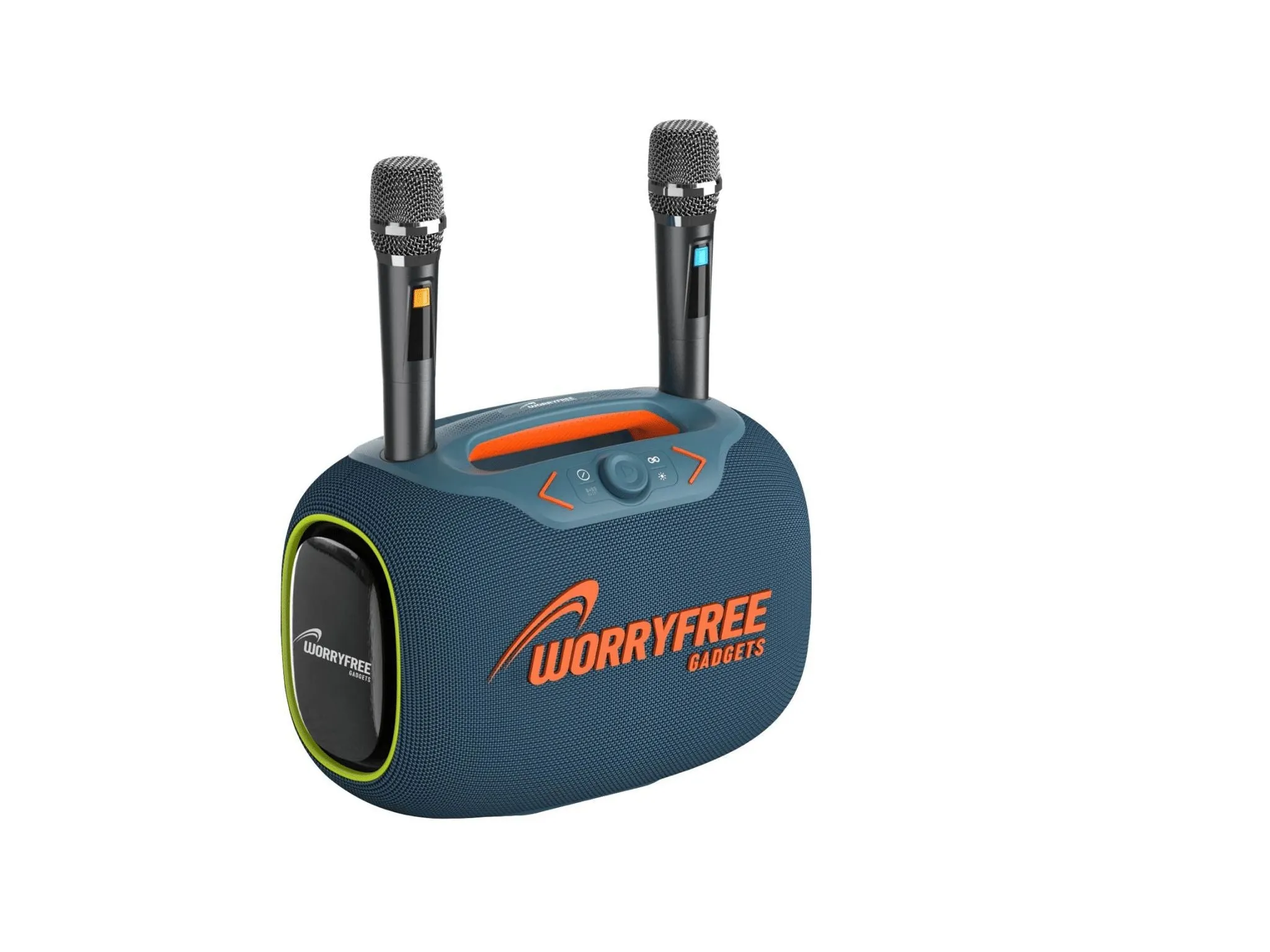 Party Box-Wireless 120W Portable Bluetooth Speaker Karaoke with a Tripod & Two Microphones, Gray