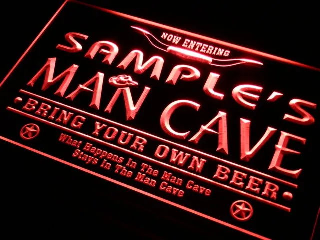 pb Name  Custom Man Cave  Bar Neon Light Light Signs