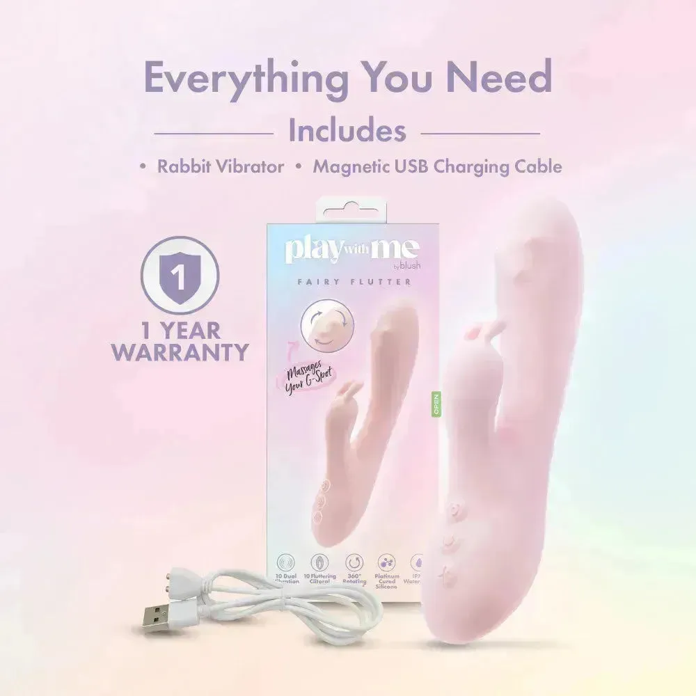 Play With Me - Fairy Flutter -  19.7 cm USB Rechargeable Rabbit Vibrator