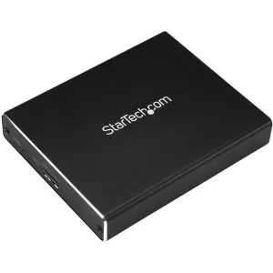 Startech.Com Dual-Slot Hard Drive Enclosure For M.2 Sata Ssds - Usb 3.1 (10Gbps) - Aluminum - M.2 To Sata - Raid Drive E