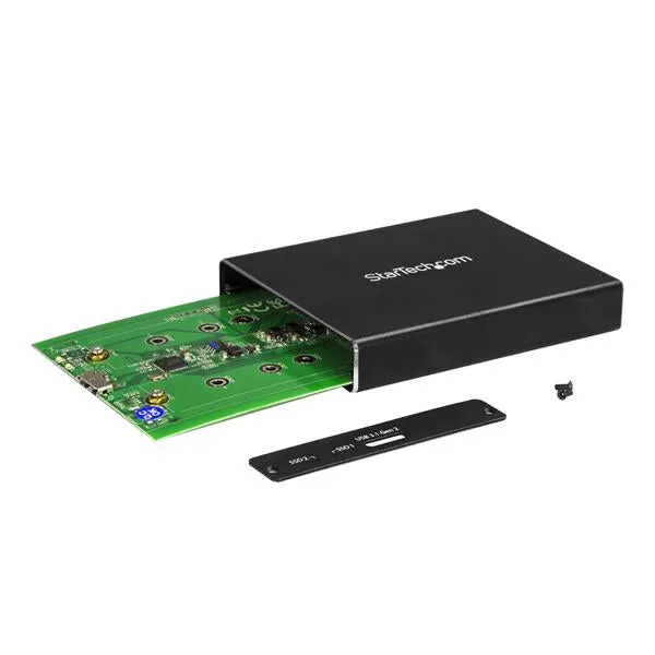 Startech.Com Dual-Slot Hard Drive Enclosure For M.2 Sata Ssds - Usb 3.1 (10Gbps) - Aluminum - M.2 To Sata - Raid Drive E