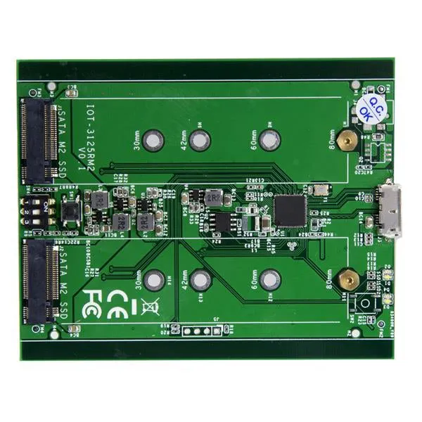 Startech.Com Dual-Slot Hard Drive Enclosure For M.2 Sata Ssds - Usb 3.1 (10Gbps) - Aluminum - M.2 To Sata - Raid Drive E